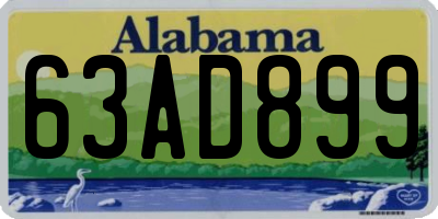 AL license plate 63AD899