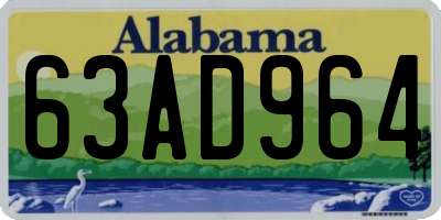 AL license plate 63AD964