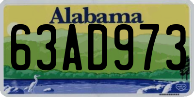 AL license plate 63AD973