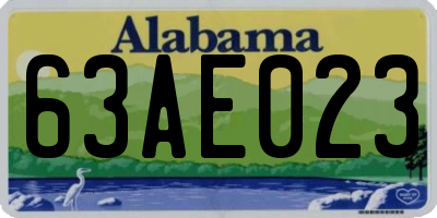 AL license plate 63AE023