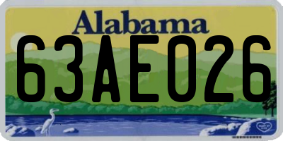AL license plate 63AE026
