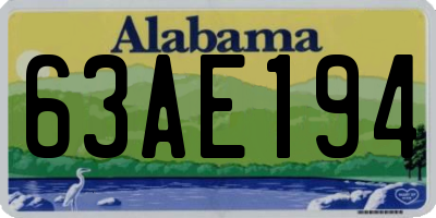 AL license plate 63AE194
