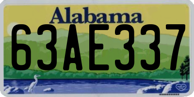 AL license plate 63AE337