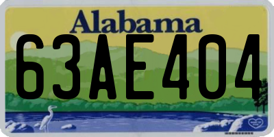 AL license plate 63AE404