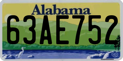 AL license plate 63AE752
