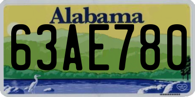 AL license plate 63AE780