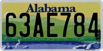 AL license plate 63AE784