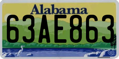 AL license plate 63AE863