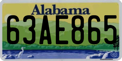 AL license plate 63AE865