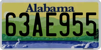 AL license plate 63AE955