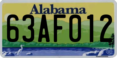 AL license plate 63AF012