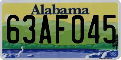 AL license plate 63AF045