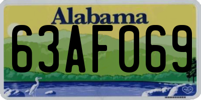 AL license plate 63AF069