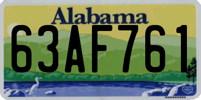 AL license plate 63AF761