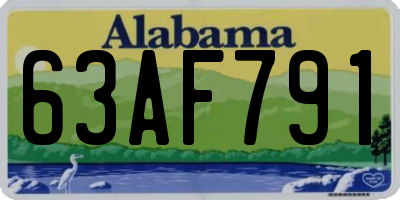 AL license plate 63AF791