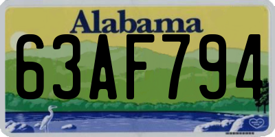 AL license plate 63AF794