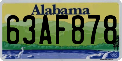 AL license plate 63AF878