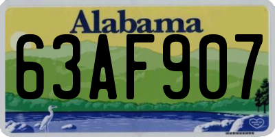 AL license plate 63AF907