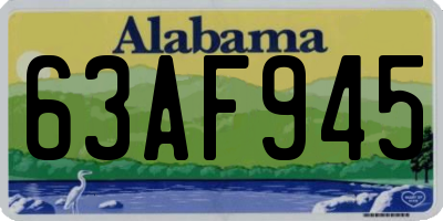 AL license plate 63AF945