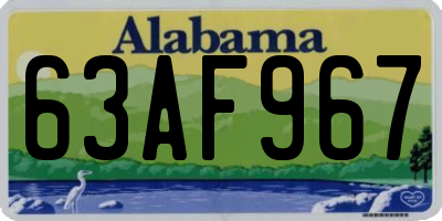 AL license plate 63AF967