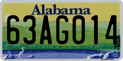 AL license plate 63AG014