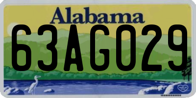 AL license plate 63AG029