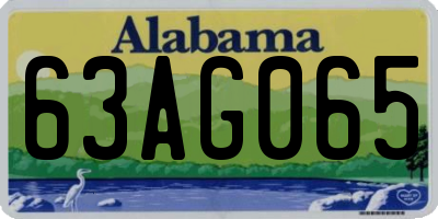 AL license plate 63AG065