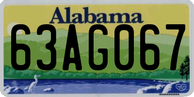 AL license plate 63AG067