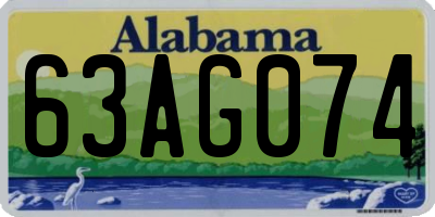 AL license plate 63AG074