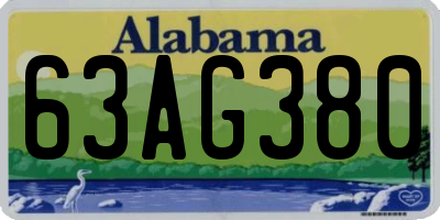 AL license plate 63AG380