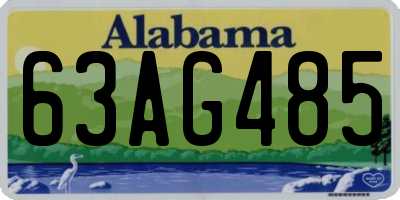 AL license plate 63AG485