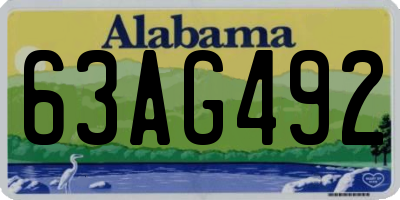 AL license plate 63AG492