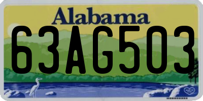 AL license plate 63AG503