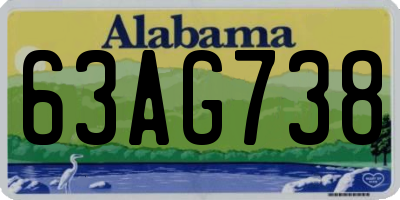 AL license plate 63AG738