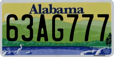 AL license plate 63AG777
