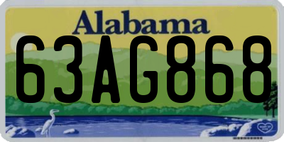 AL license plate 63AG868