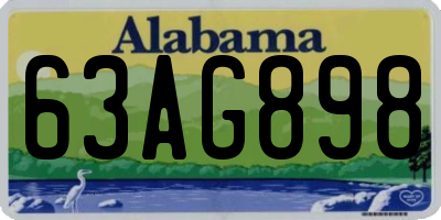 AL license plate 63AG898