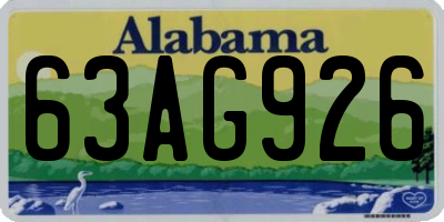 AL license plate 63AG926