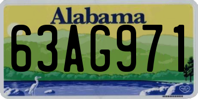 AL license plate 63AG971
