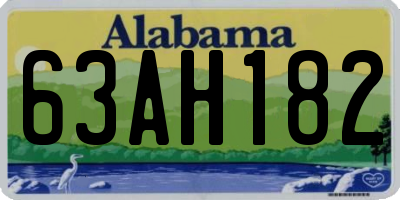 AL license plate 63AH182