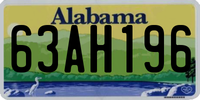 AL license plate 63AH196