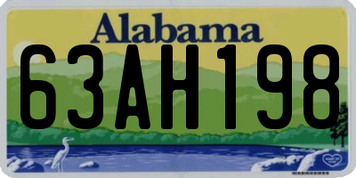 AL license plate 63AH198