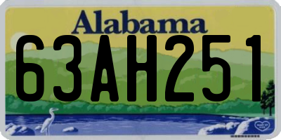 AL license plate 63AH251