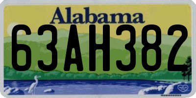 AL license plate 63AH382