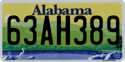AL license plate 63AH389