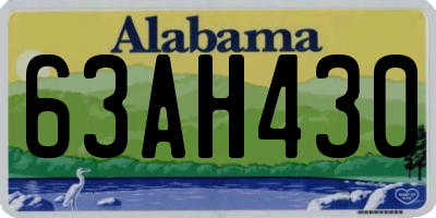 AL license plate 63AH430