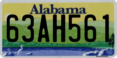 AL license plate 63AH561