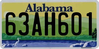 AL license plate 63AH601