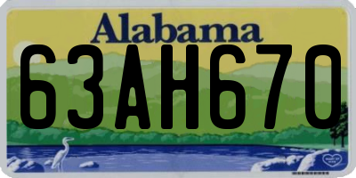 AL license plate 63AH670