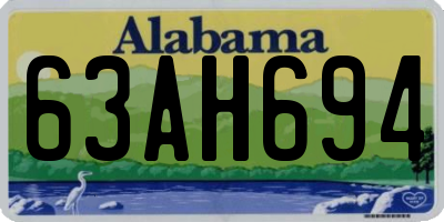 AL license plate 63AH694